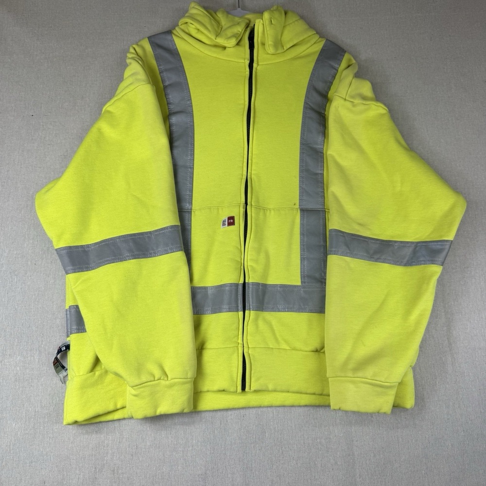 Big Bill FR Hi-Vis Yellow Zip Hoodie XL RT27WP11 Flame Resistant CAT 3 ANSI